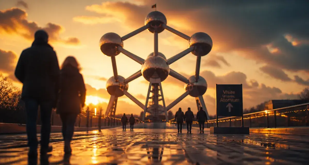 Activités atomium Bruxelles : Atomium au coucher du soleil