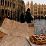 Activités gratuites Bruxelles : carte pliée et Grand-Place, ambiance l’après-midi