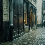 Bruxelles insolite : impasse bruxelloise pavée, portes et cour secrète