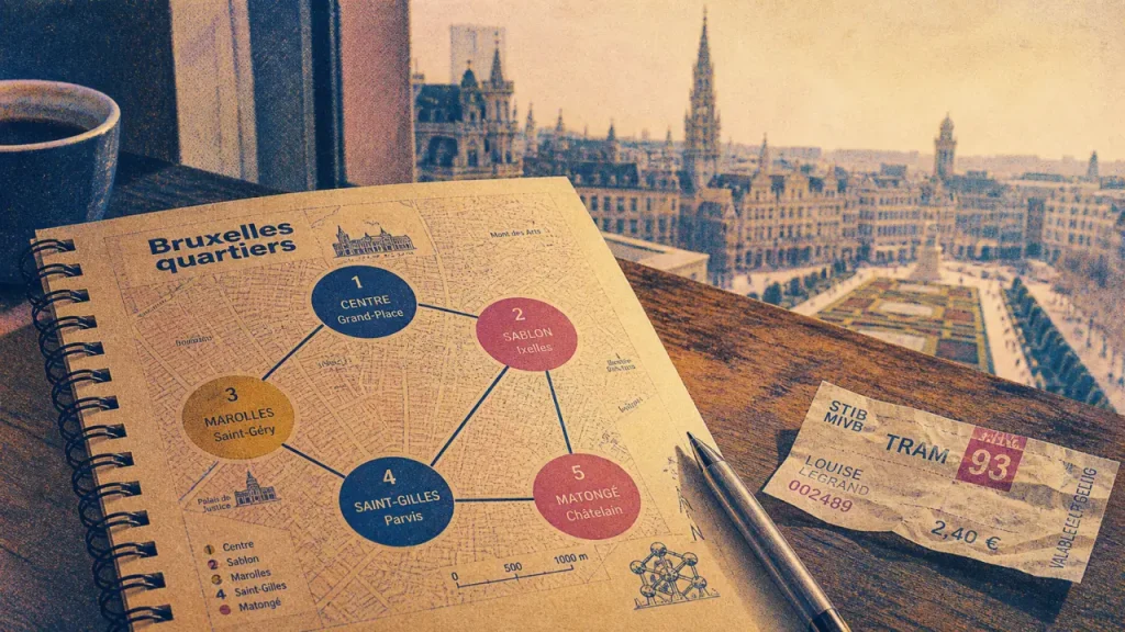 Bruxelles quartiers : carte et guide pour dormir et sortir