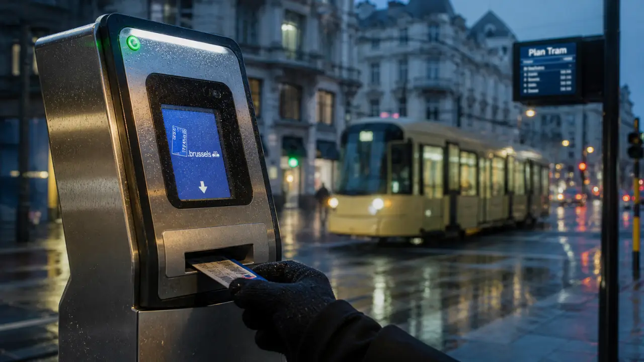 Bruxelles transport en commun : ticket STIB validé au valideur