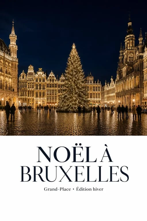 Bruxelles grand place noel : la Grand-Place illuminée avec le sapin de Noël et l’ambiance du spectacle son et lumière