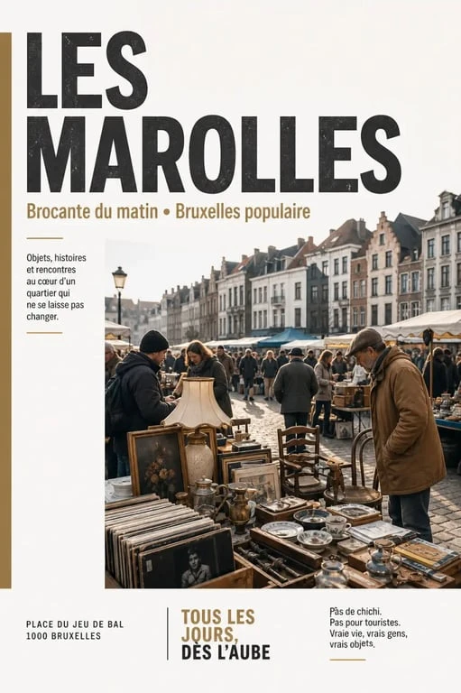 Bruxelles insolite : brocante des Marolles et ambiance de quartier populaire