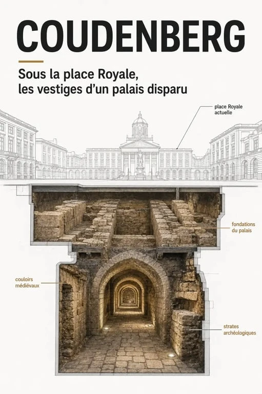 Bruxelles insolite : vestiges souterrains du Coudenberg sous la place Royale
