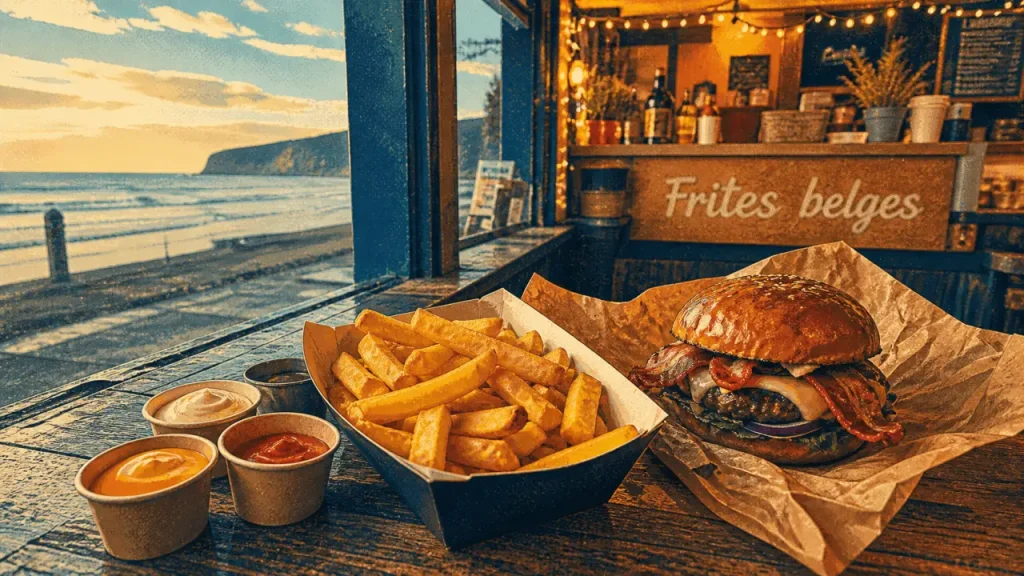 Friterie de la source à Wissant : frites belges et burger