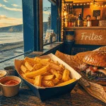 Friterie de la source à Wissant : frites belges et burger