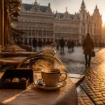 Meilleure période pour visiter Bruxelles : terrasse de brasserie près de la Grand-Place
