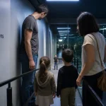 Musée de l'illusion bruxelles : famille devant décor à perspective
