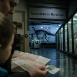 Musée histoire naturelle Bruxelles : iguanodon de Bernissart, enfants et parents