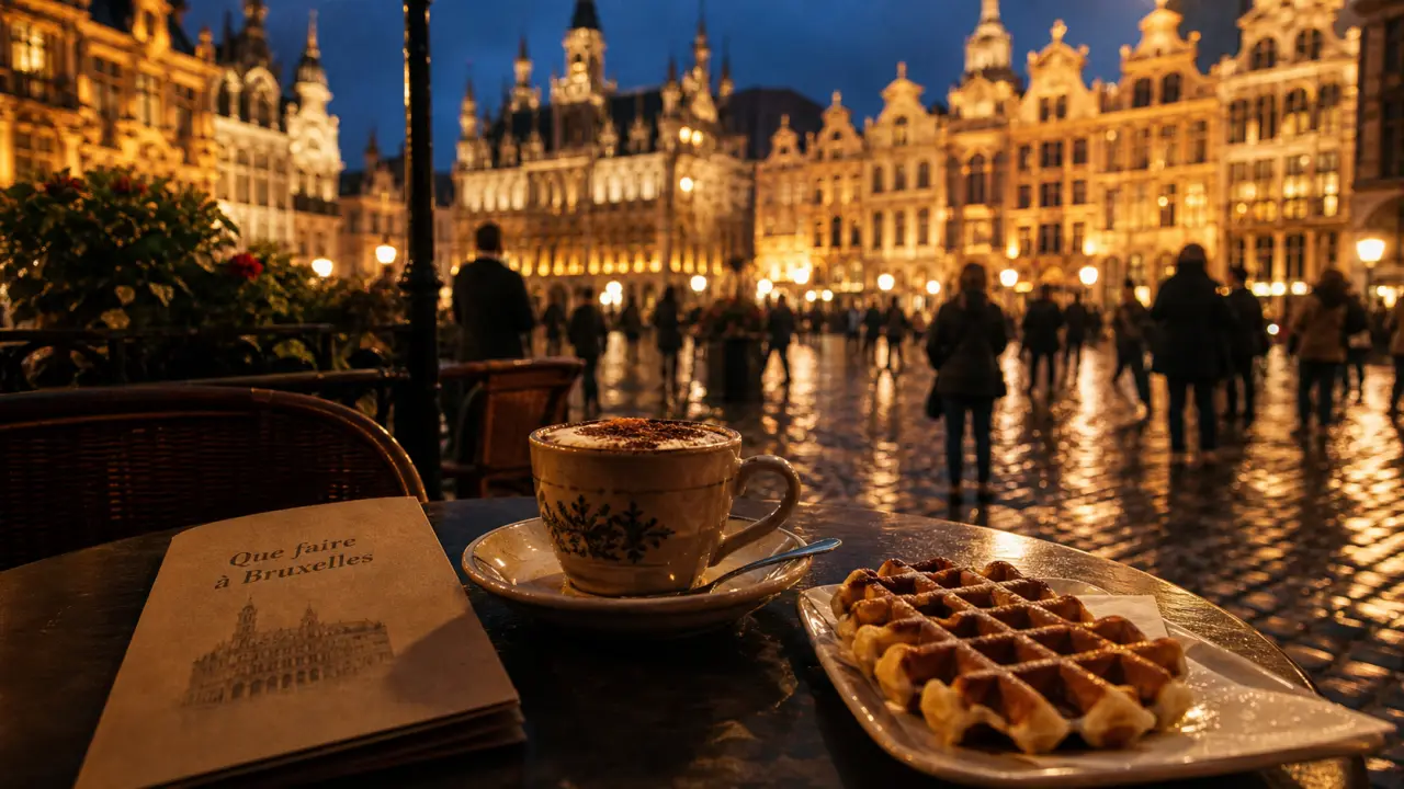 Que faire à Bruxelles cet été : terrasse près de la Grand-Place, gaufre et chocolat chaud