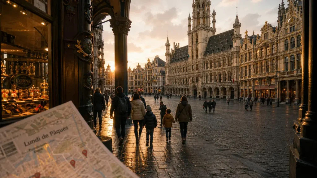Que faire à Bruxelles lundi de Pâques : vue de la Grand-Place et de l’hôtel de ville