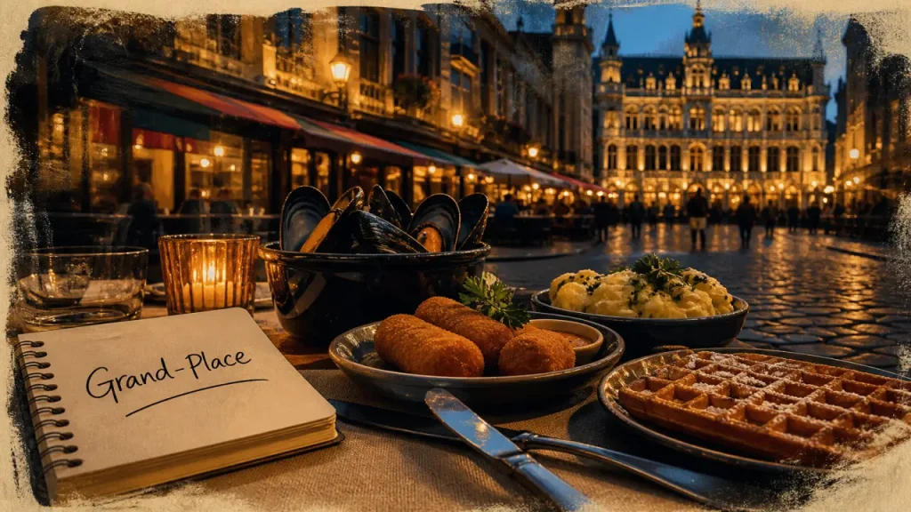 Restaurants Bruxelles : table belge près de la Grand-Place, cuisine bruxelloise