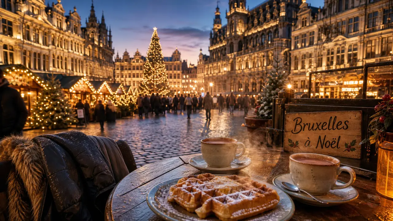 Visiter Bruxelles à Noël : Grand-Place illuminée, gaufre et chocolat chaud
