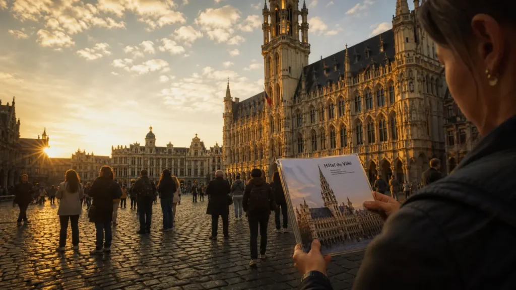 Visiter hotel de ville bruxelles : façade gothique et flèche à la Grand-Place