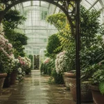 Visiter les serres royales de Bruxelles à Laeken : allée et verrière