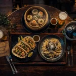 wolf bruxelles restaurants : table de partage avec bières artisanales à Bruxelles