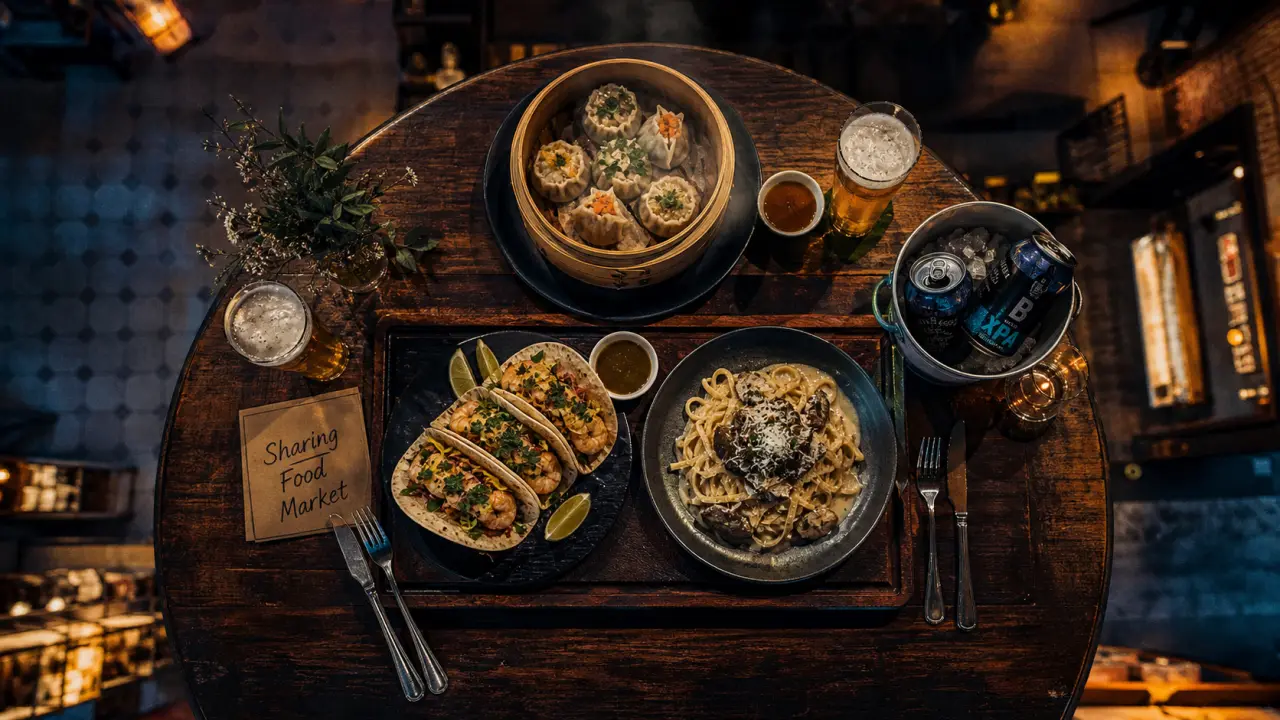 wolf bruxelles restaurants : table de partage avec bières artisanales à Bruxelles