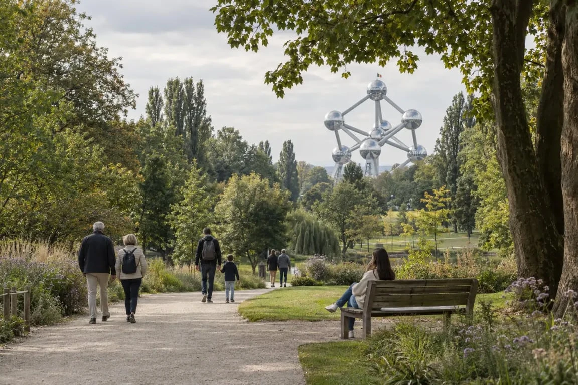 Parc d’Osseghem et espaces verts autour du quartier Atomium Bruxelles