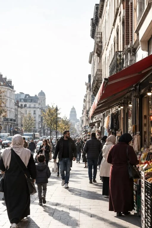 Rue du Brabant, repère du quartier marocain Bruxelles avec ses commerces et son ambiance multiculturelle