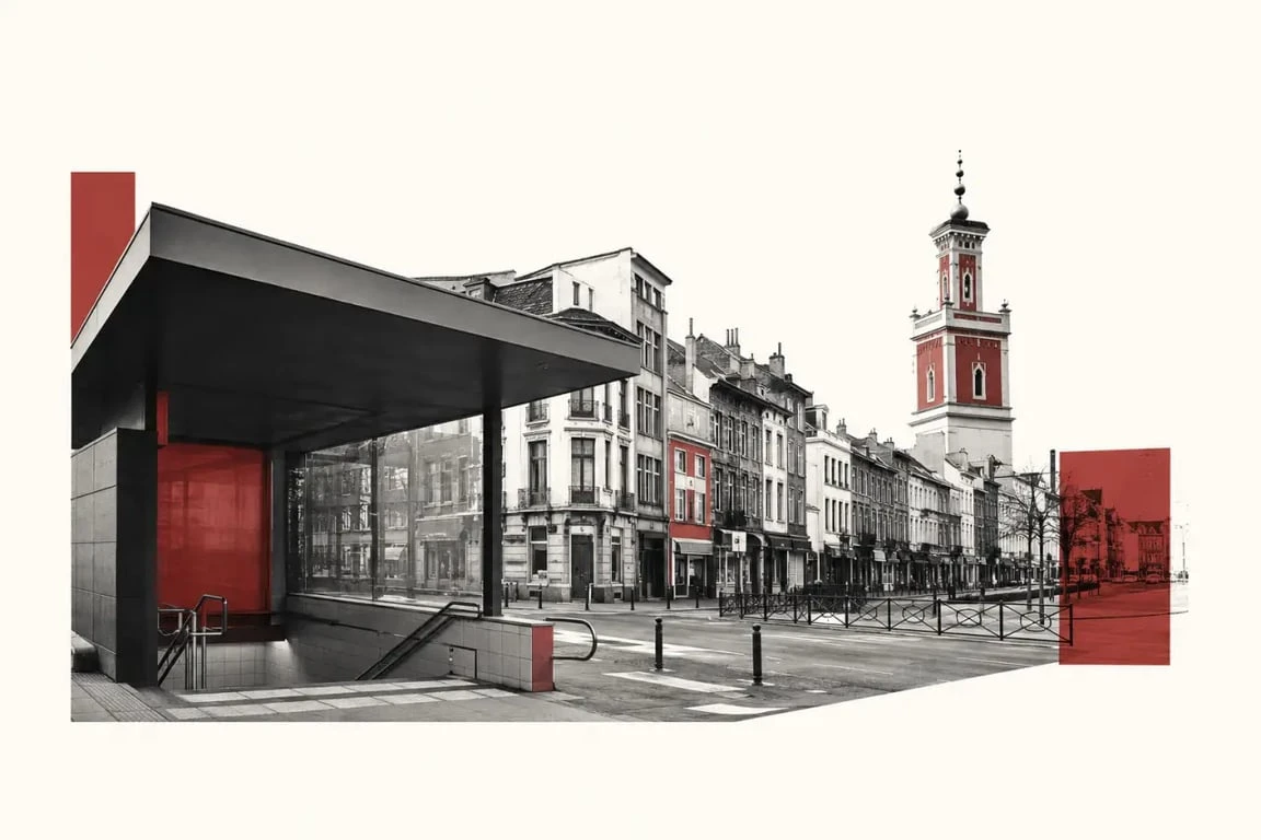 Quartier Clemenceau Bruxelles autour de la station de métro et de Cureghem