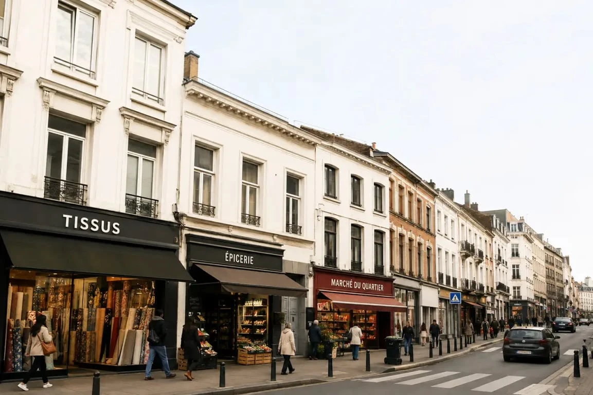 Rue de Brabant, pôle commerçant associé au quartier arabe de Bruxelles