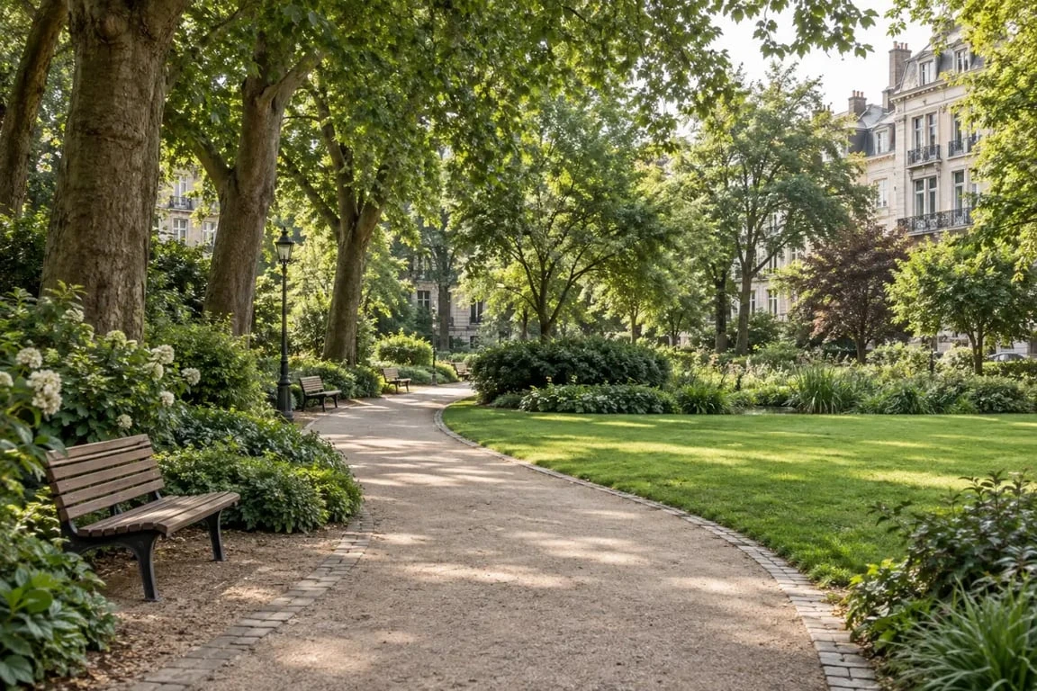 Parc Tenbosch dans le quartier du Châtelain à Bruxelles