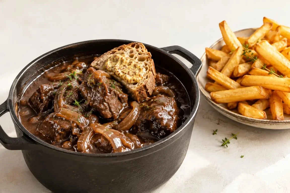 Carbonnade flamande parmi les plats belges traditionnels