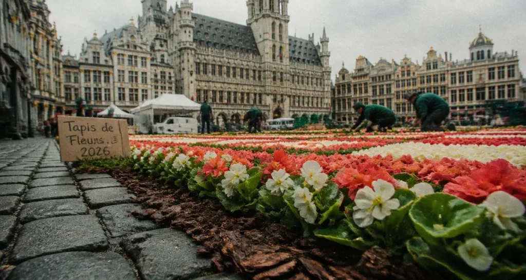 Tapis de Fleurs de Bruxelles : 1 680 m² d’art floral sur la Grand-Place