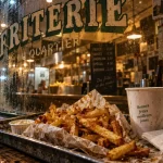 Friterie Amélie à Saint-Omer ou Renescure, devant la vitrine