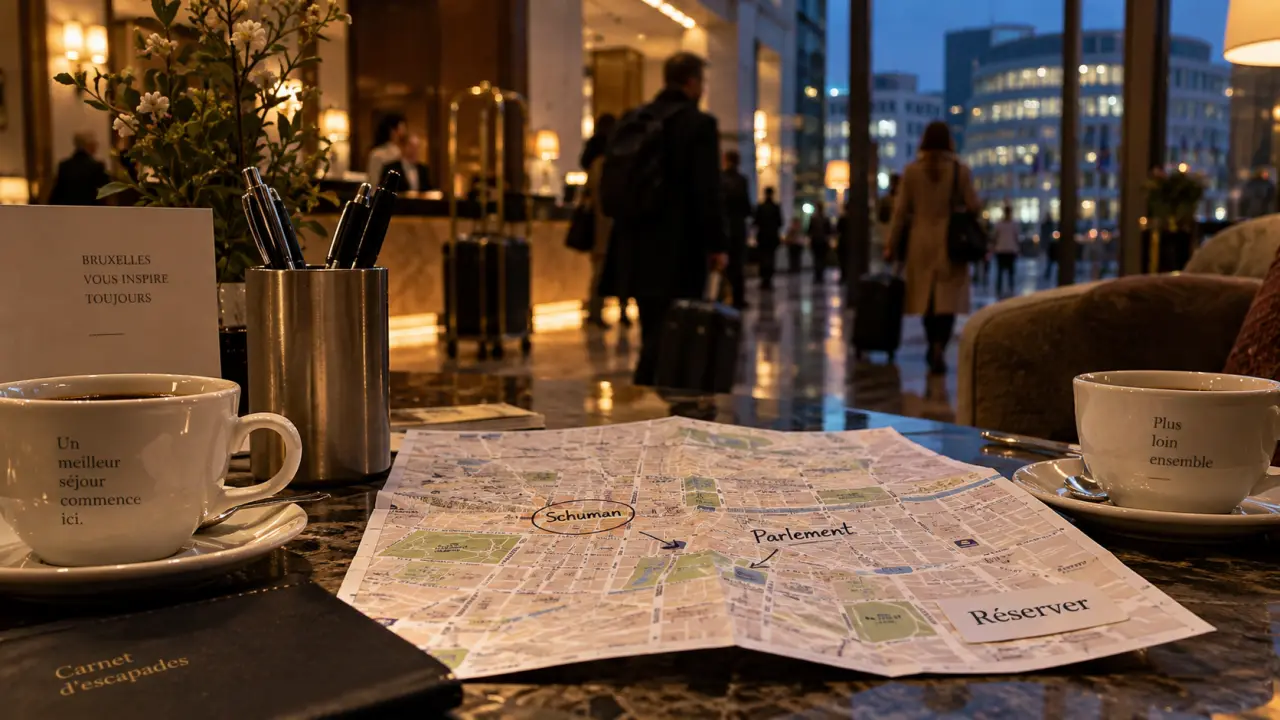 Hotel quartier européen Bruxelles : plan Schuman Maelbeek Parlement