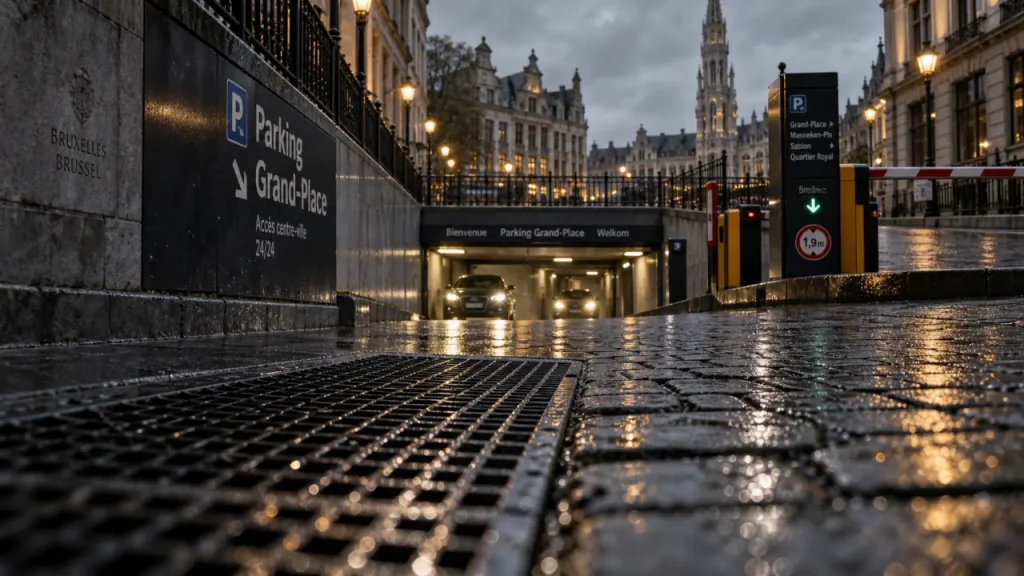 Parking grand place bruxelles itinéraire : entrée et accès direct