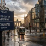 Plan quartier européen Bruxelles : Rue de la Loi et Schuman à Bruxelles