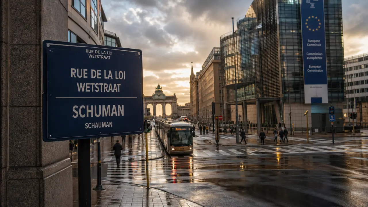 Plan quartier européen Bruxelles : Rue de la Loi et Schuman à Bruxelles