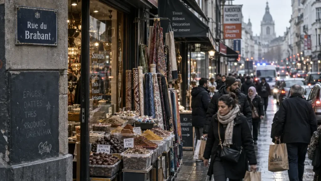 Quartier marocain bruxelles sur Rue du Brabant, boutiques et épices