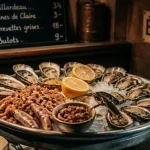 Restaurants poissons Bruxelles : plateau de fruits de mer, huîtres et crevettes