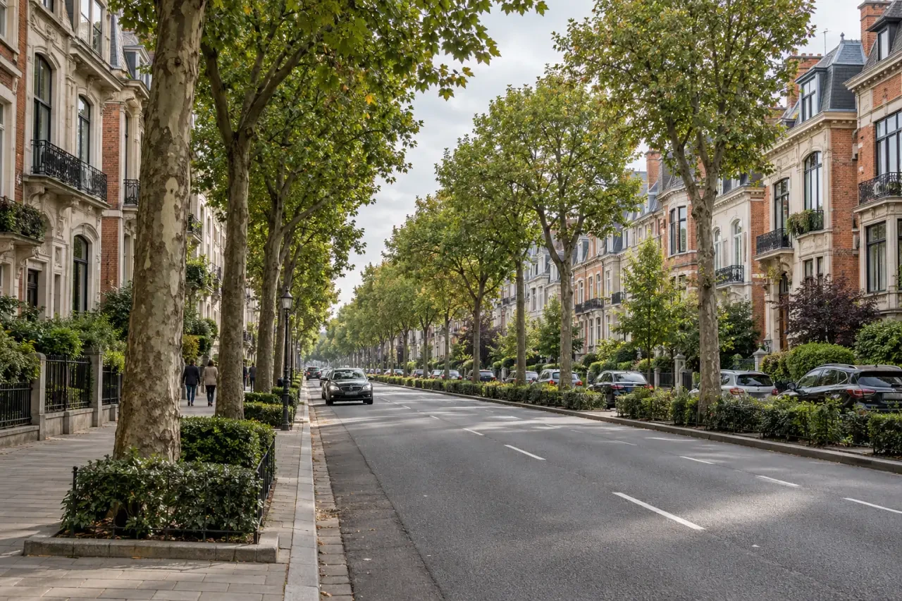 Avenue Albert à Forest et Uccle dans le quartier Albert à Bruxelles