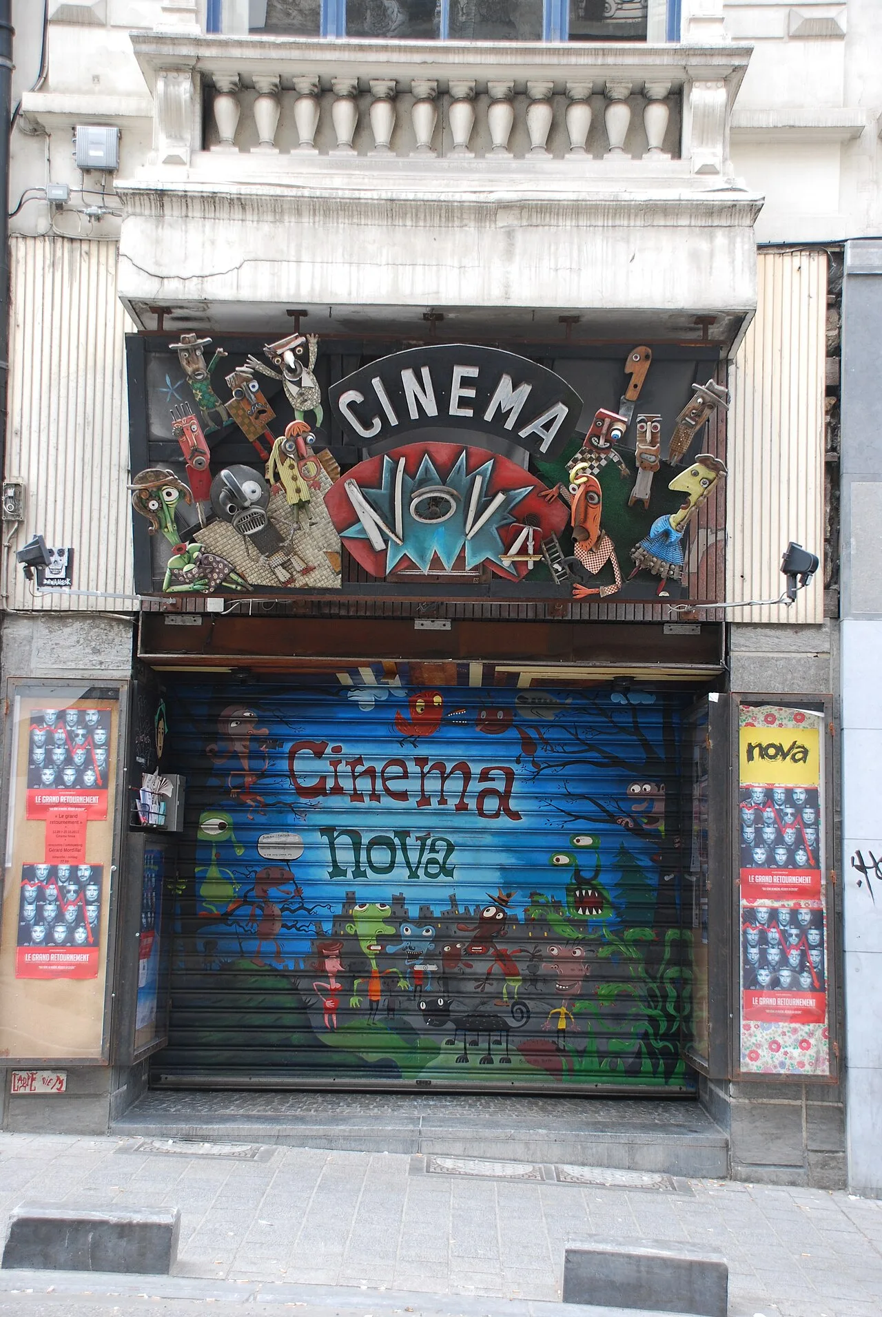 Le cinéma Nova, rue d’Arenberg à Bruxelles.