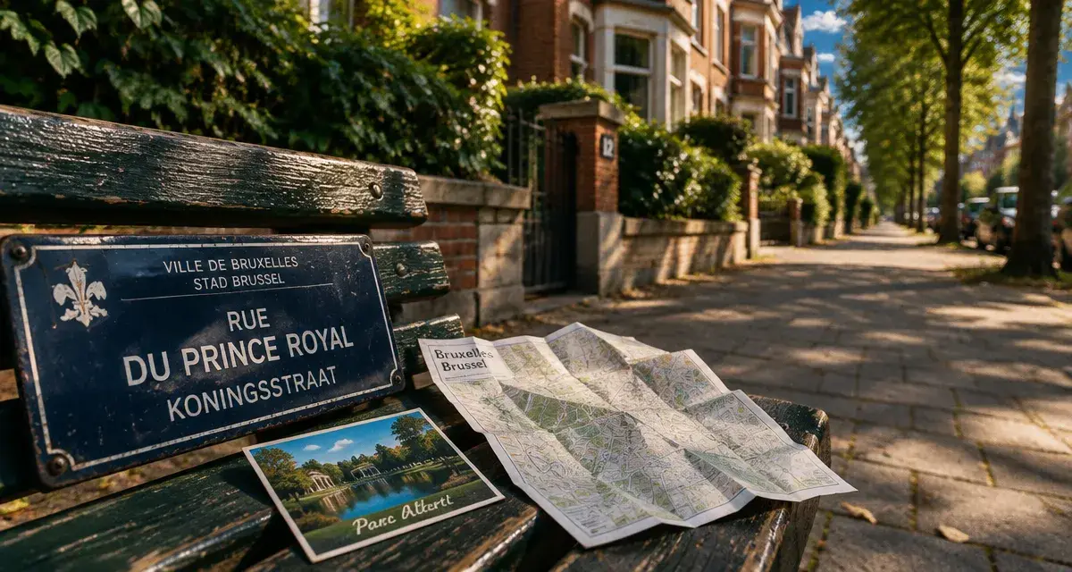 Quartier albert bruxelles : banc près du Parc Albert