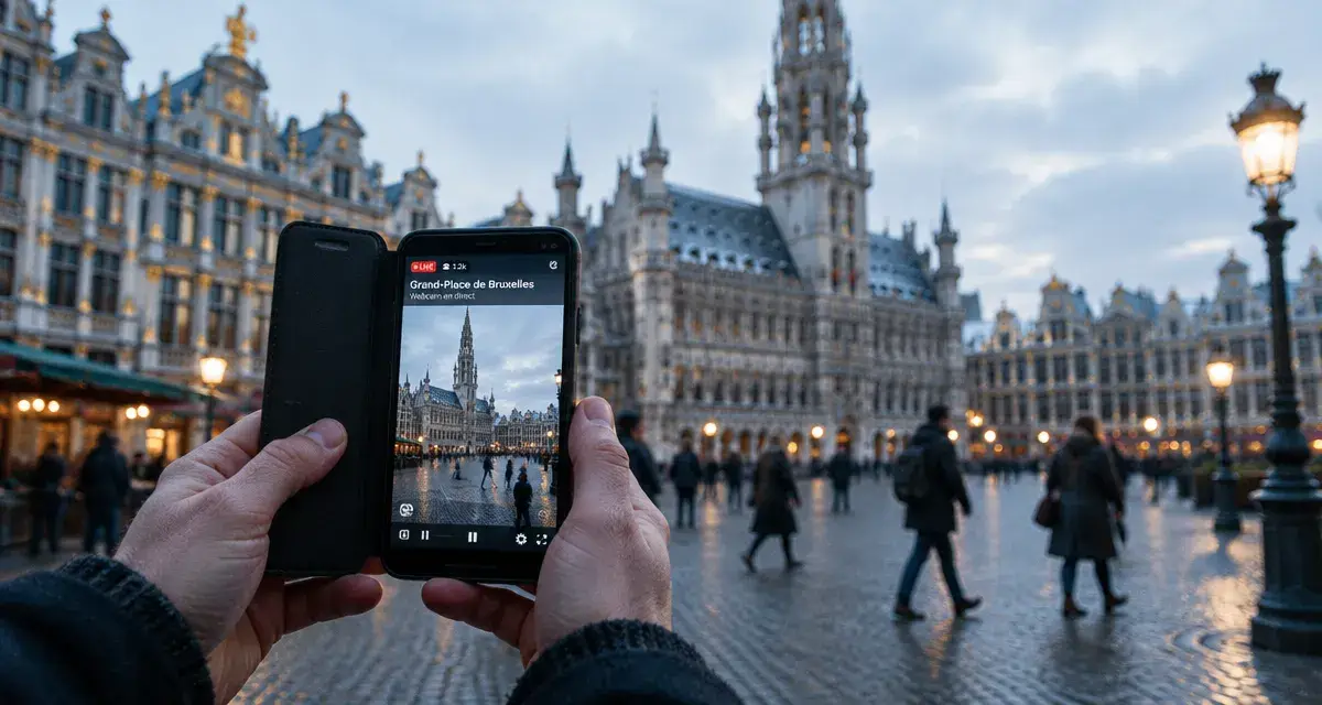 Webcam Bruxelles Grand-Place : affluence, météo et visibilité